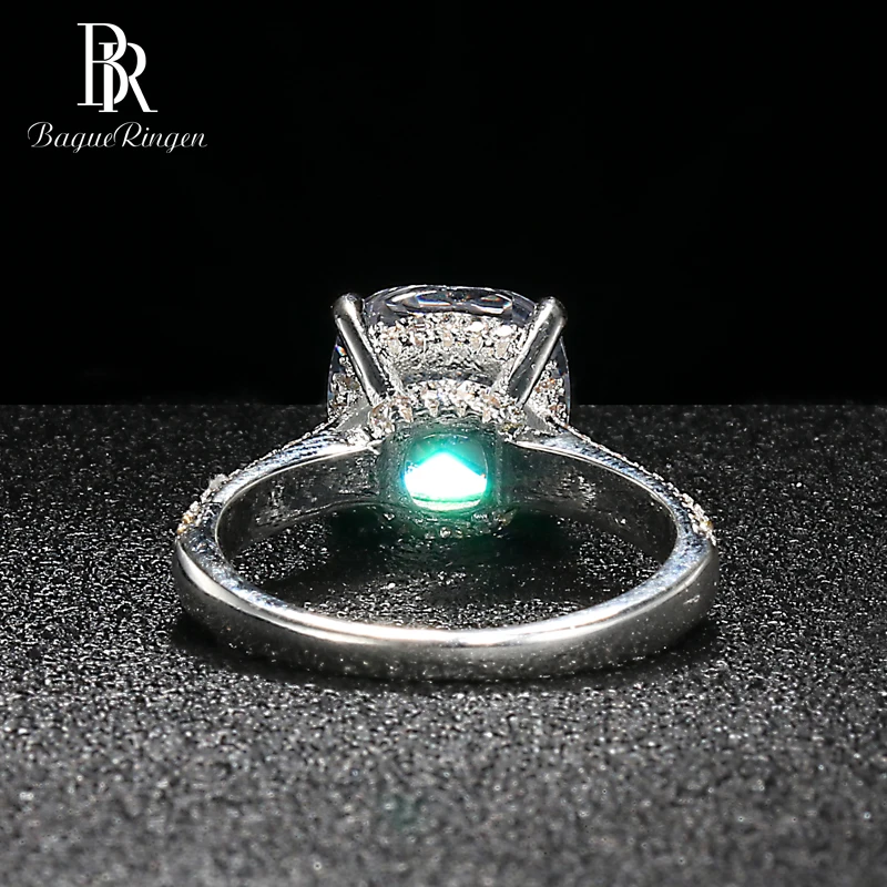 Bague Ringen, геометрическое серебро 925, ювелирное изделие для свадьбы, 5 карат, кольцо с камнями для женщин, квадратный высококачественный элегантный подарок