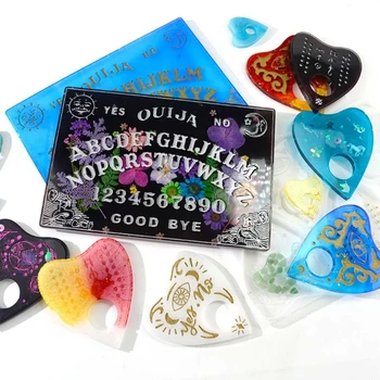 

1pc Ouija- Board Planchette Resin Molds Gothic Ouija- Board Game Keychain Pendant Epoxy Silicone Molds Jewelry Making