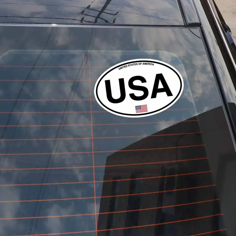 YJZT 10 5 см * 6 смешной Овальный США американский Американский код стикер автомобиля