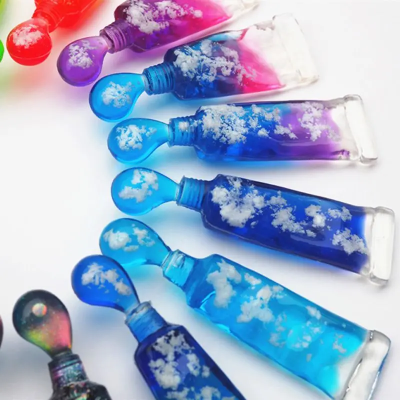 Squeezed Pigment Paint Tube Pendant UV Epoxy Resin Silicone Mold Jewelry Tools