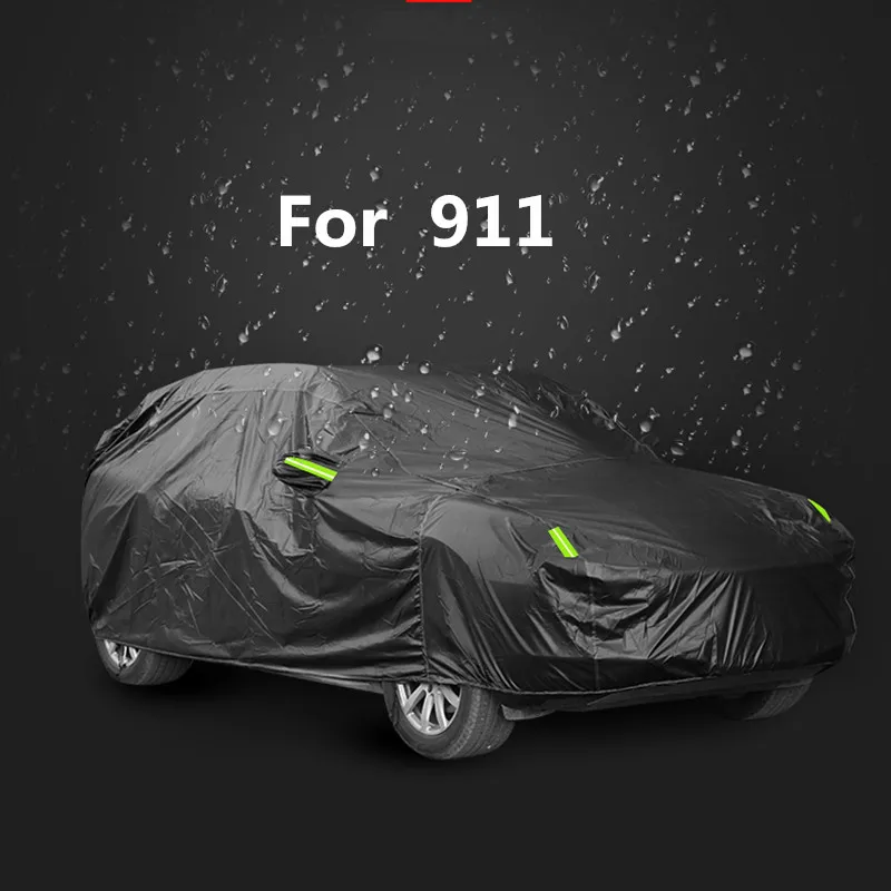 Черный Водонепроницаемый полный автомобильные чехлы для Porsche Cayenne, Macan, Panamera, 918 911 718 2011 2012 2013 - Название цвета: Type 7