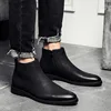 Spring Fashion Leather Men Boots Convenient Zip Pointed Toe Business Dress Boots Shoes Men Black Brown Ankle Boots Men rtg5 ► Photo 2/6