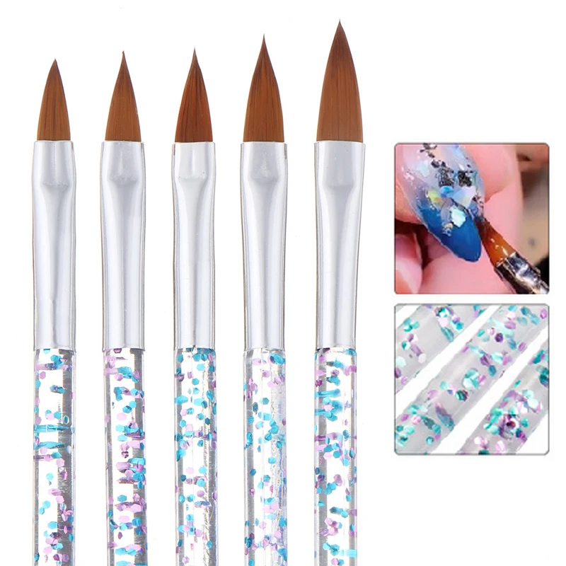 

UV Gel Nail Art Brushes Liner Painting Pen Acrylic Brushes for Nail Design Cleaning Brush DIY Manicure Drawing Flower Nail Tools