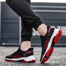 LITTHING мужские вулканизированные кроссовки износостойкие Нескользящие мужские сетчатые теннисные туфли размера плюс 39-45