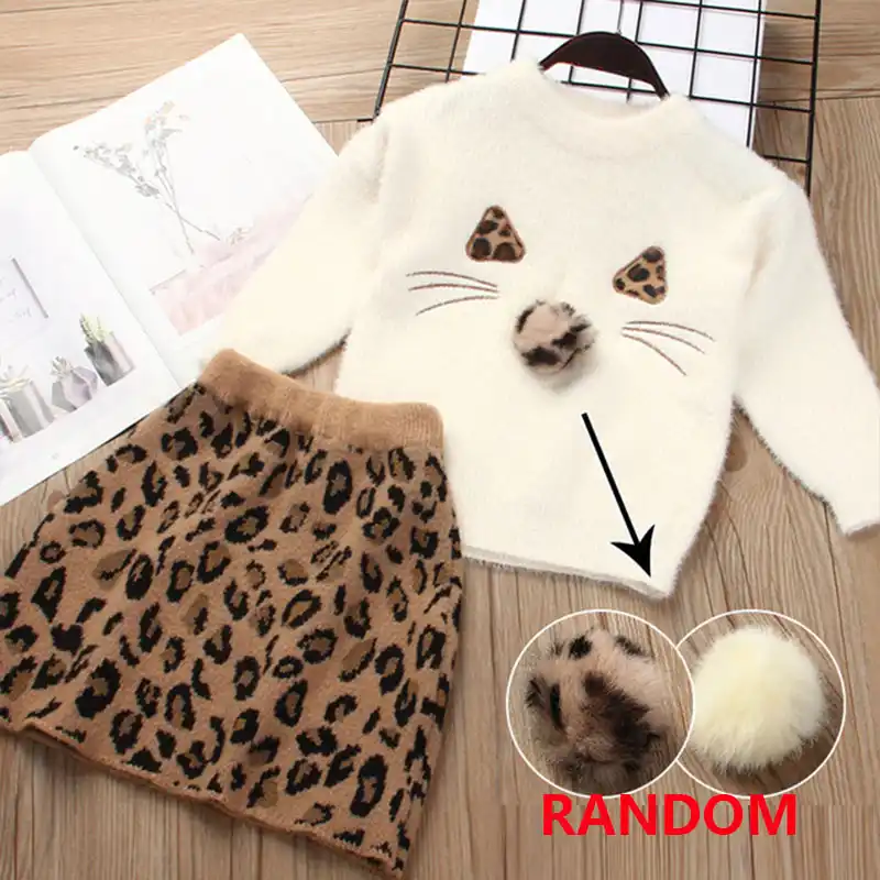 Leopar Desen Kiz Elbise Kis Parti Elbise Cocuklar Icin Kiz Karikatur Kazak A Line Leopar Elbise Sevimli Kiyafetler Cocuk Giysileri Dresses Aliexpress
