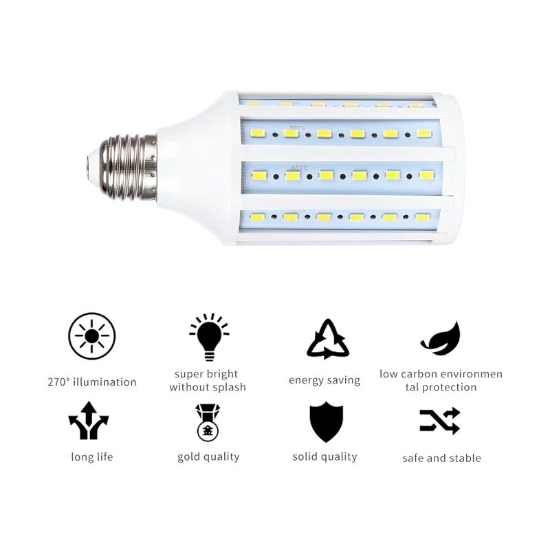 사진 스튜디오 Softox 전구 사진 5500K 3800K 20W LED 비디오 조명 옥수수 램프 전구, 일광 E27 소켓, 고품질 16 개