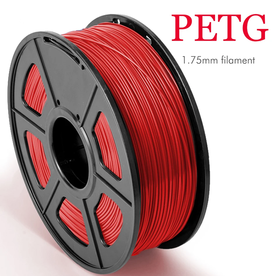 SUNLU PETG Филамент для 3d принтеров 1,75 мм PETG 3D печатная нить 1 кг с катушкой полупрозрачные 3d материалы - Цвет: PETG Red
