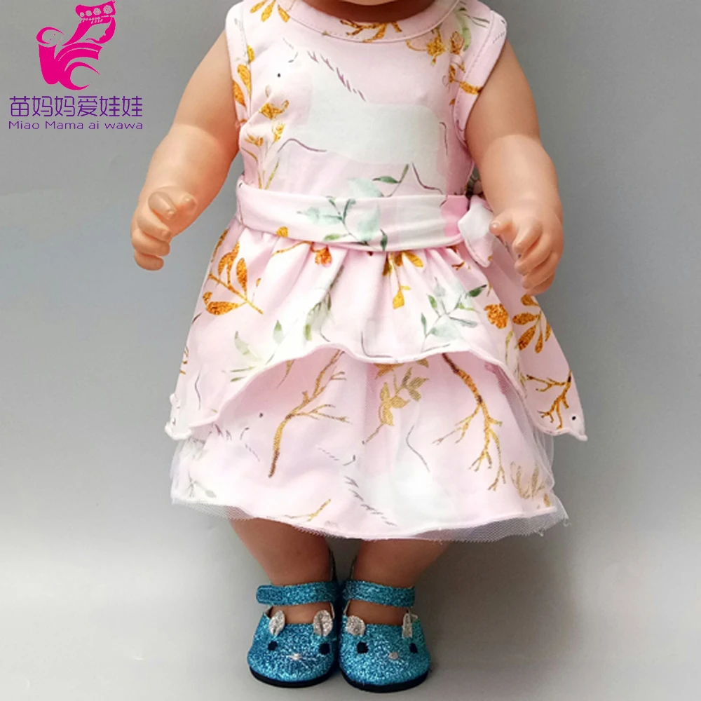 18-дюймовая кукла леопардовая одежда рубашка на лямках брюки подходит для 43 см Reborn Одежда для куклы-младенца 1" Девочка Кукла Одежда - Цвет: A6