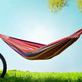 

Outdoor Leisure Port Outdoor Leisure Portable Hammock canvas Hammocks Ultralight Camping Hammock with backpack Hot Sale rainbow