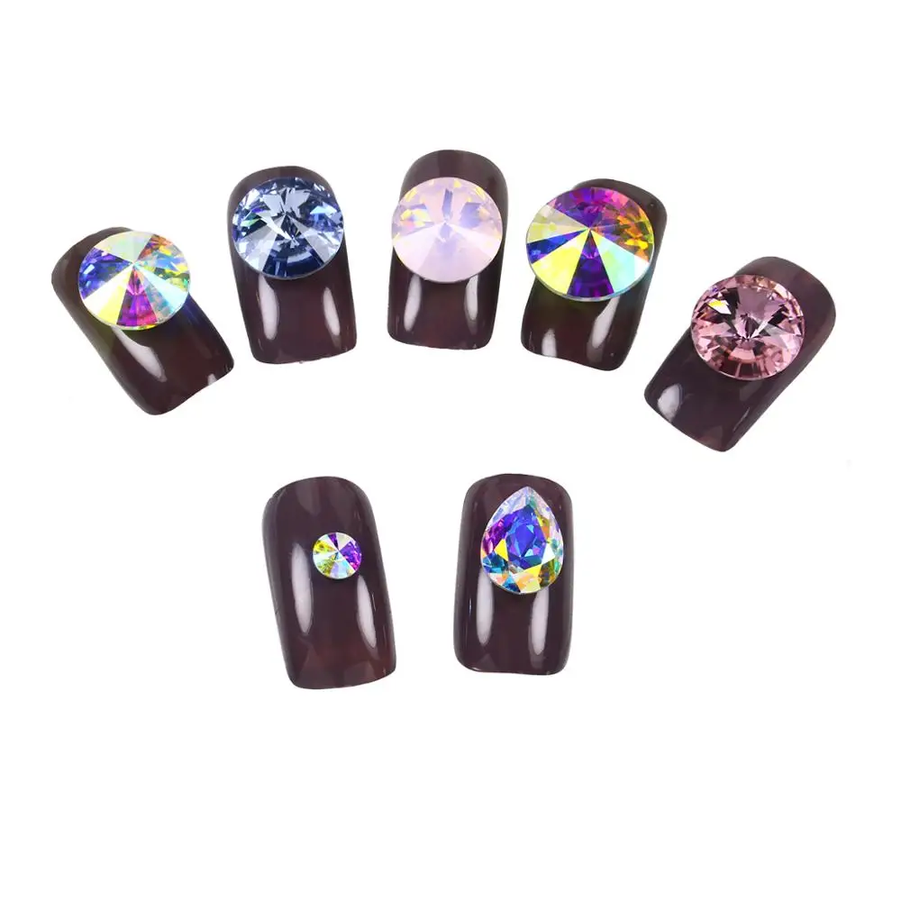 

3D AB Diamond Gems GlitterNail art Rhinestone Glass Crystal Nail Art Decor nail art decorations strass rhinestones glue on nail