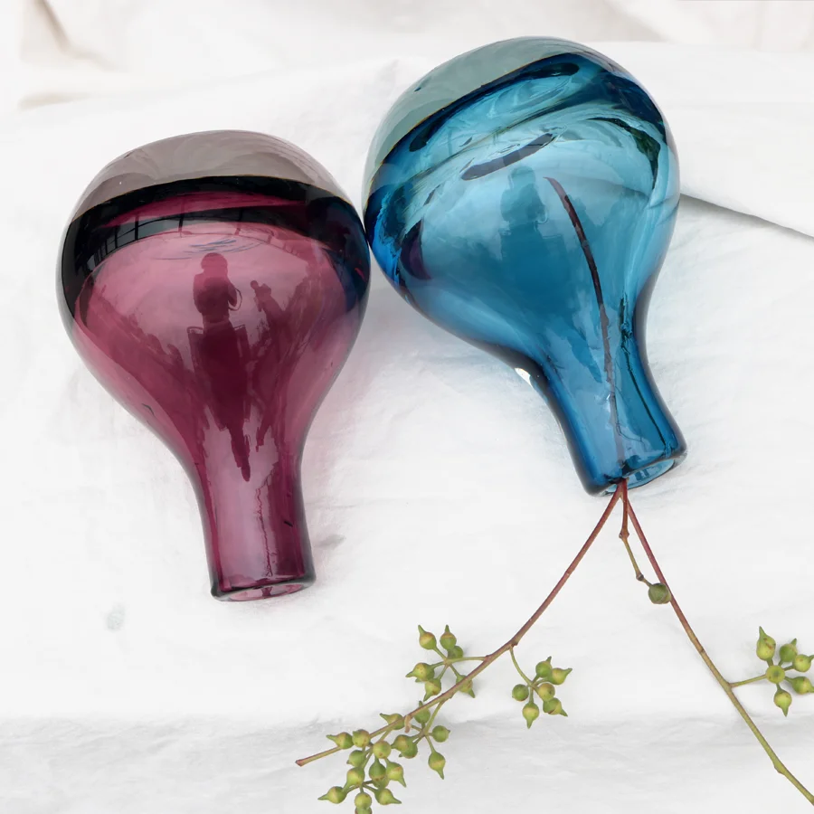 BENEWOTER-Hand-Blown-Art-Solid-Color-Glass-Bud-Vase-Gift-Box-Blue-Flowers-Pot-Hydroponic-Small
