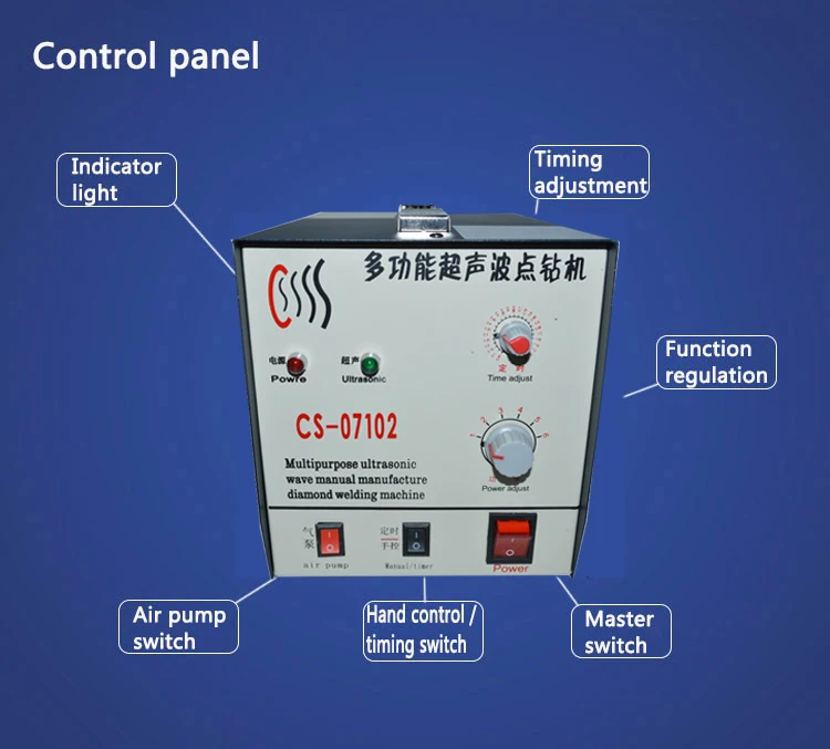 Ультразвуковая буровая установка, ультразвуковая машина горячей фиксации камней, бусин, ультразвуковая точечная буровая машина, CS-07102