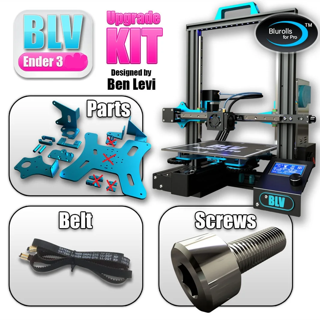 Комплект для обновления 3D принтера BLV Ender 3/Ender 3 Pro/Cr 10 включая винты с ремнем и