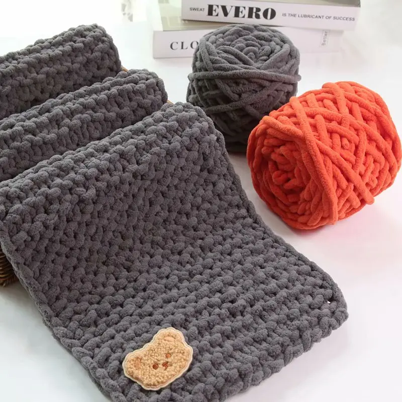 100g / 1pc Chenille Velvet Yarn Cotton Baby Wool DIY Hand Knitted Sweater Knitting Wool Thick Warm Crochet Knitting Yarns 4