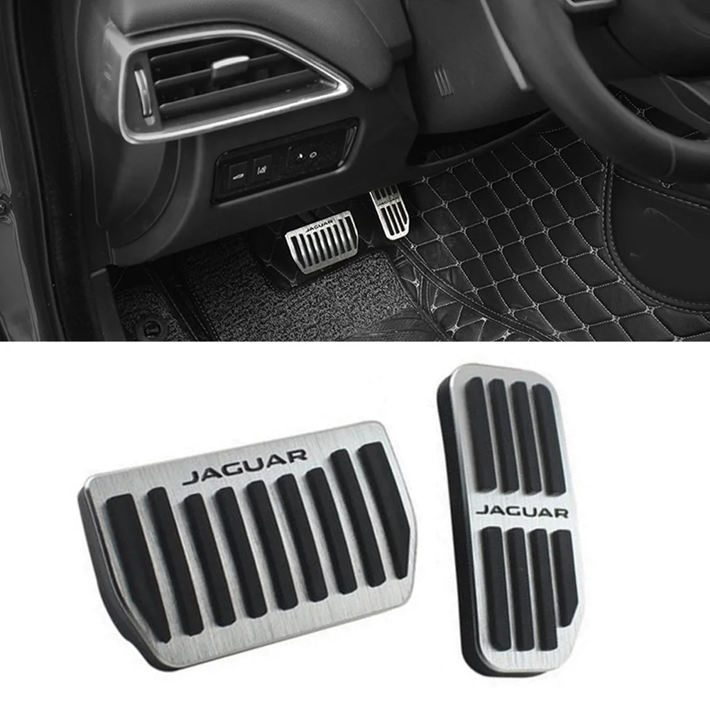 2pcs Car Gas Pedal Brake Pedal Cover For Jaguar XE XF F-PACE 2015-2018 Car Truck Parts Pad Aluminum Alloy Car Pedal Non Slip aftermarket steering wheel