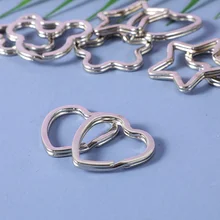 

20PCS Diy Jewelry Hardware Accessories Five-pointed Star Key Ring Handmade Creative Lobster Clasp Key Ring Flat Key Ring