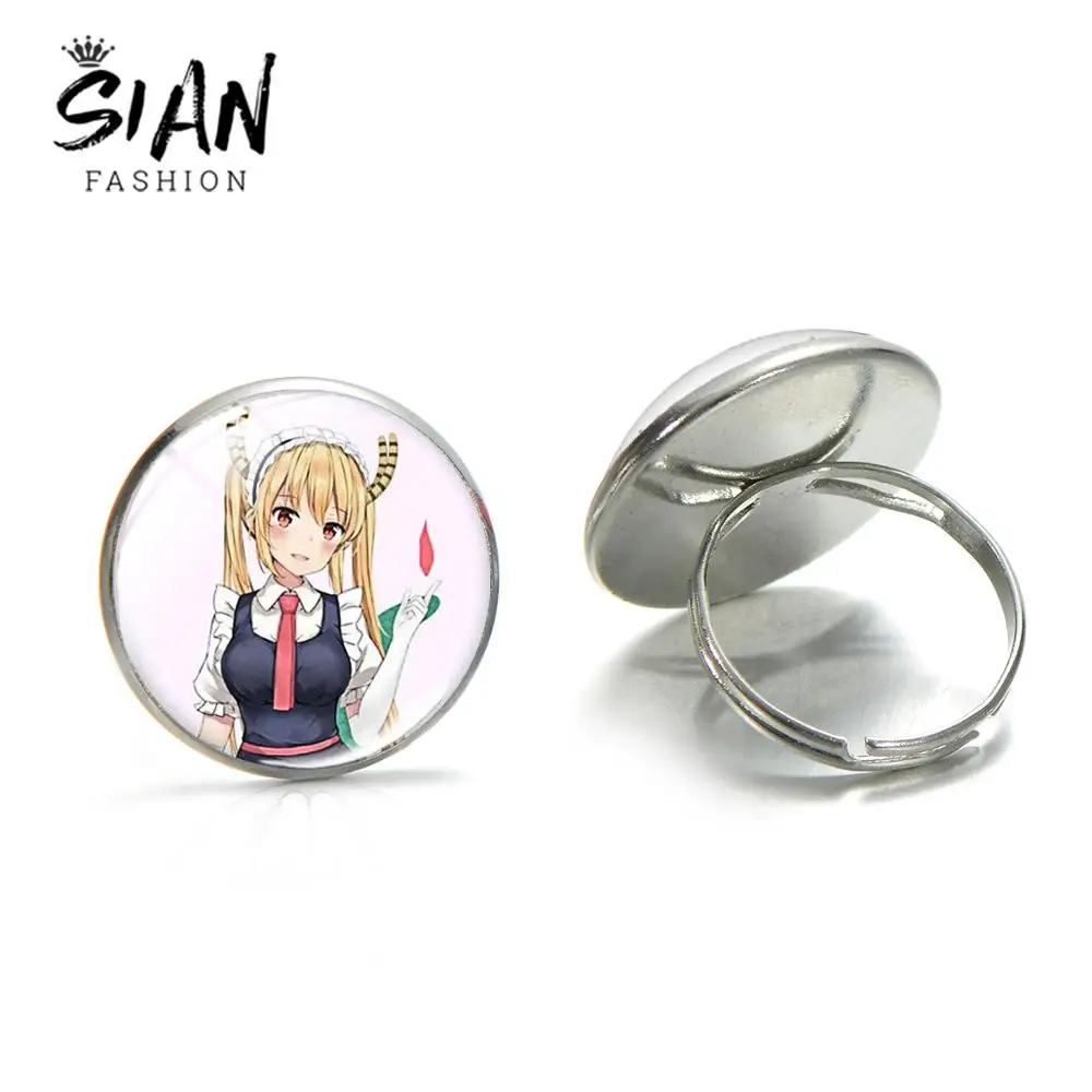 Кольцо SINA с изображением милой горничной девушки фотографий дракон мисс Кобаяси