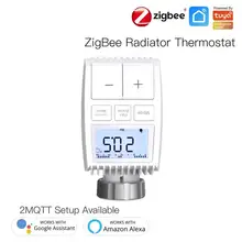 

ZigBee3.0 Smart WIFI Thermostatic Radiator Valve Actuator TRV Programmable Temperature Controller Alexa Tuya Google Assistant