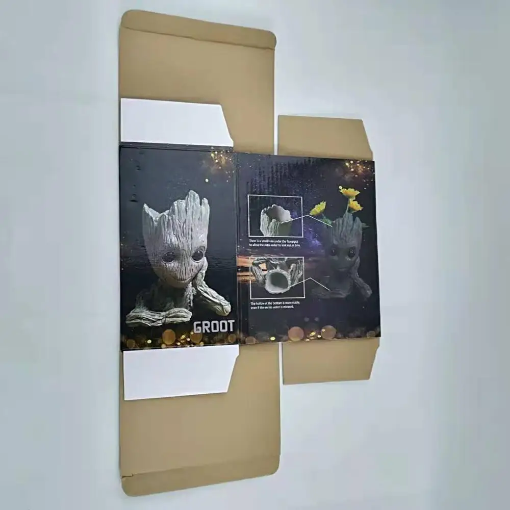Color Box Стражи Галактики кашпо «Грут» Детские скульптурные фигурки милые модели игрушки Ручка цветочный горшок лучшие рождественские подарки для детей - Цвет: Color Box