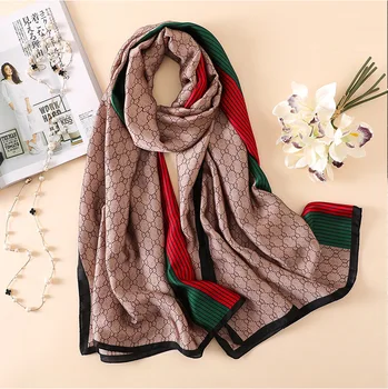 

Brand Designer Silk Scarf women Foulard female Bandana Long Lrage Shawls Wrpas Winter Scarves Pashmina Lady Hijab 2020 echarpe