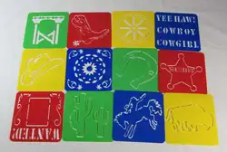 Planche à dessin de Cowboy pour enfants, Puzzle, peinture précoce, planche à croquis, jouet, modèle de papeterie, outils unisexes, peinture en plastique, apprentissage, 2021 