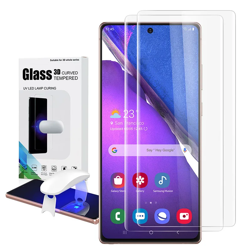 Full Cover For Samsung Galaxy Note 20 Screen Protector UV Glue Film Tempered Glass for samsung note 20 ultra  Camera Lens Glass