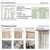 Window Curtains, Tulle, Sheer, Cortinas, Curtains for living room, Partition, Home Interior, White, Striped, Drapes for Bedroom 5