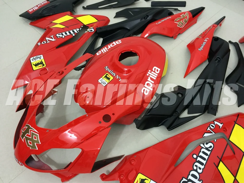 ABS литья под давлением обтекатель комплект подходит для Aprilia RS125 06 07 08 09 10 11 RS4 RSV 125 2006-2011 Полный обтекатели набор на заказ Красный