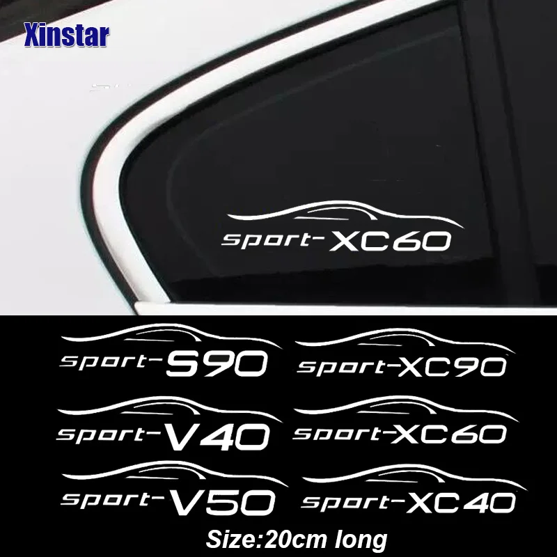 2 шт. виниловые наклейки на машину спортивные для Volvo S60 XC90 V40 V50 V60 S90 V90 XC60 XC40 AWD T6