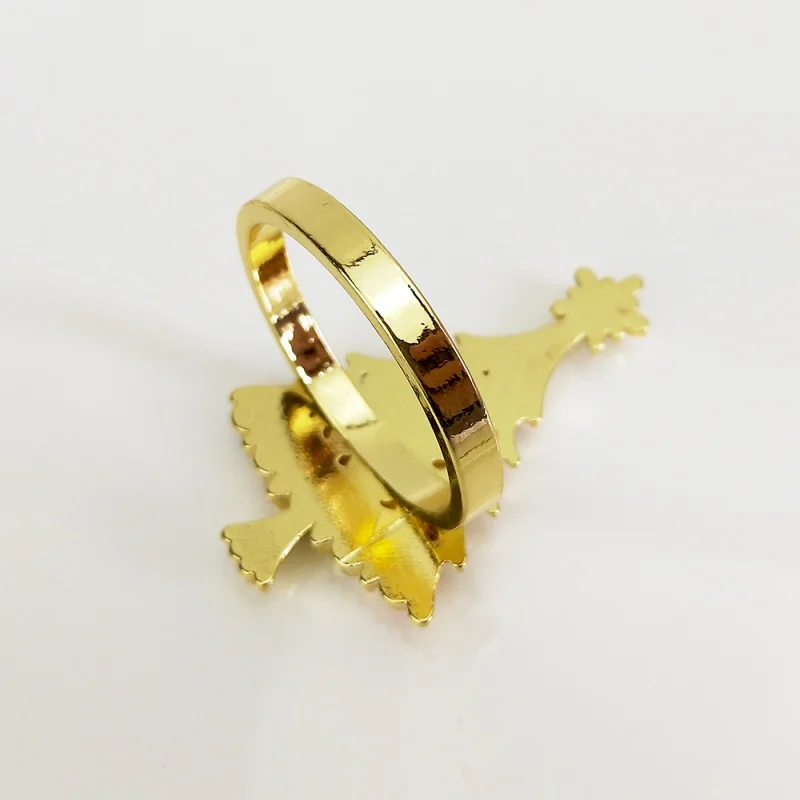 Кольцо для салфеток с рождественской елкой, стразы, держатель для бумажных полотенец, пряжка, обруч для украшения Рождественского праздничного стола