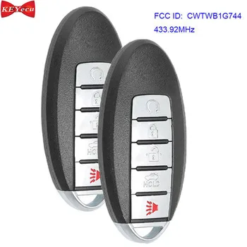 

KEYECU 2pcs for Nissan Armada 2017 2018 Remote Car Key Fob 433MHz FCC ID: CWTWBIG744 IC: 1788D-FWBIG744