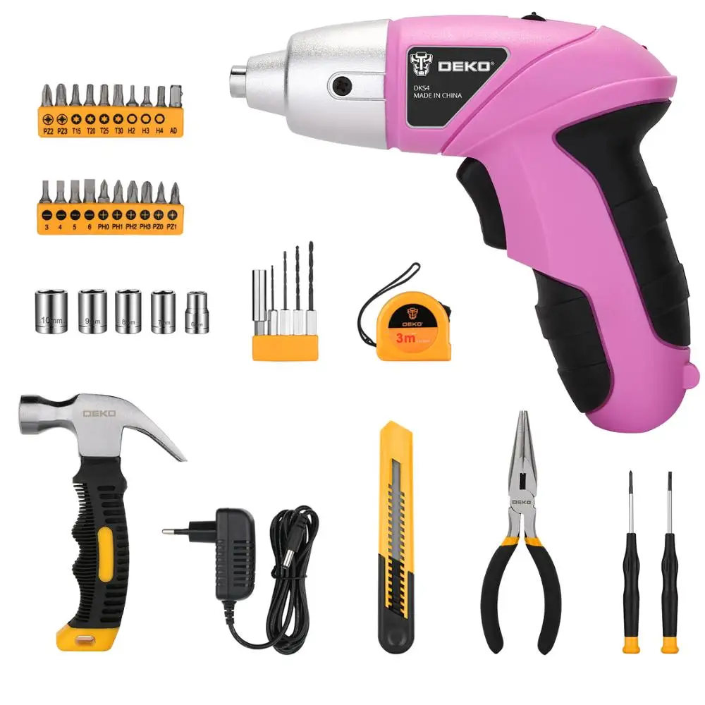 Аккумуляторная отвертка DEKO DKS4 и набор 36 Tools Kit 063-4109 ► Фото 3/6