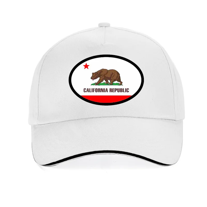 California, сетчатая Кепка для водителя грузовика, мужская, с медведем, с флагом California, с флагом, для мужчин и женщин, новинка, с флагом США, бейсболка, летняя - Цвет: Белый