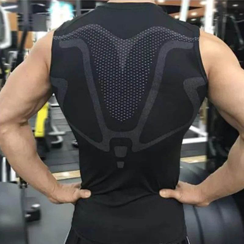 

Muscle Kid Brother Fitness Vest Men's Sports Sleeveless Wicking Tights Elasticity Sweat Absorbing Quick-Dry Training Vest