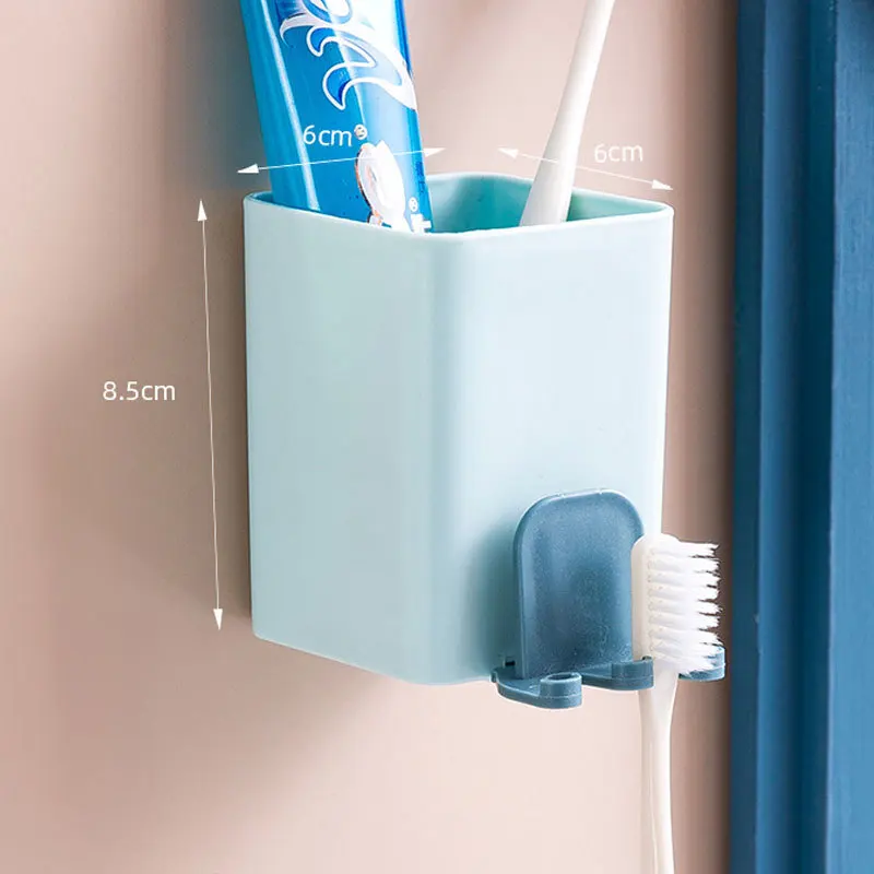 Free Punch Suction Cup Rack Storage Rack Toothbrush Holder Toothpaste Holder 