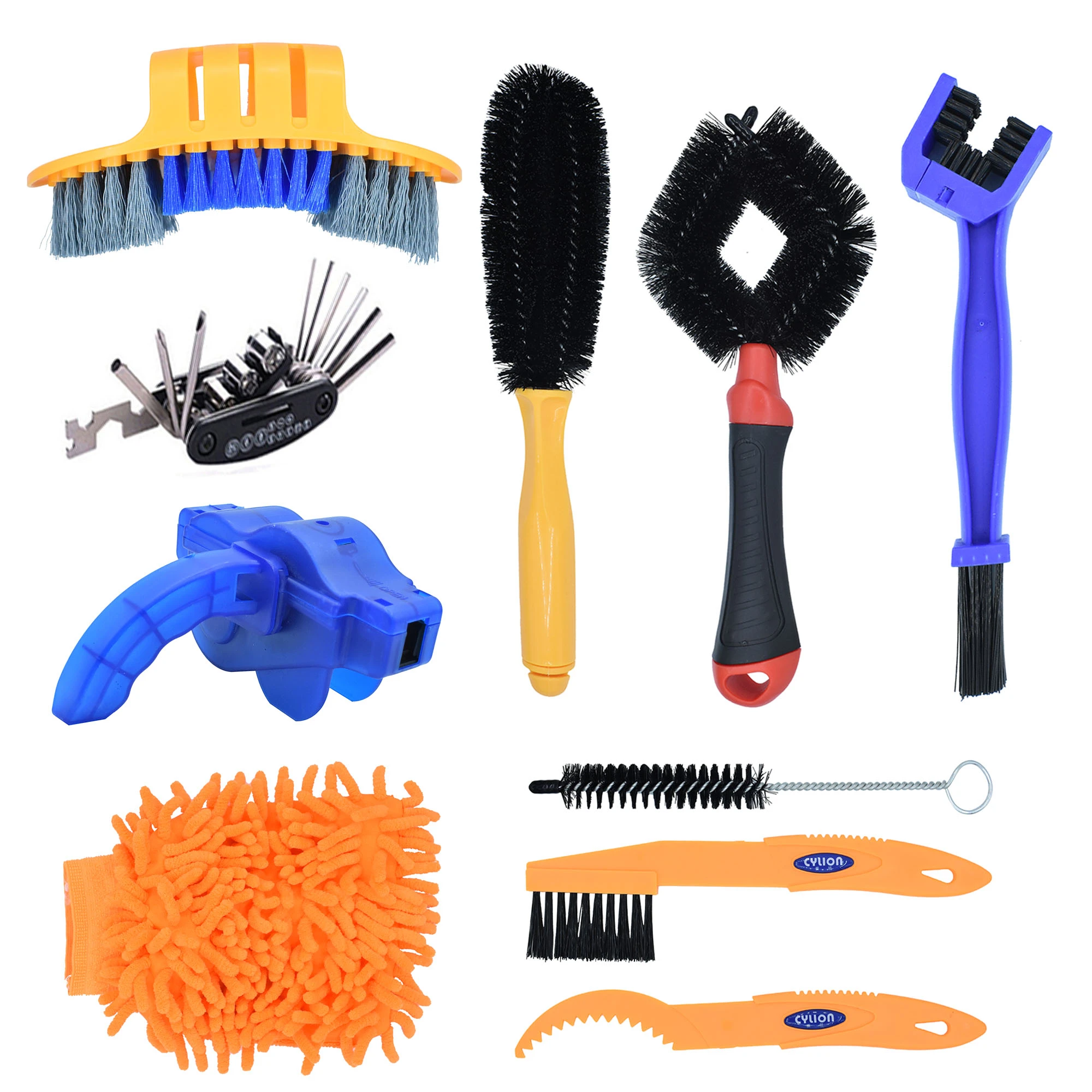 Bike Cleaning Kit Bicycle Chain Cleaner Clean Tire Brush Road Mtb