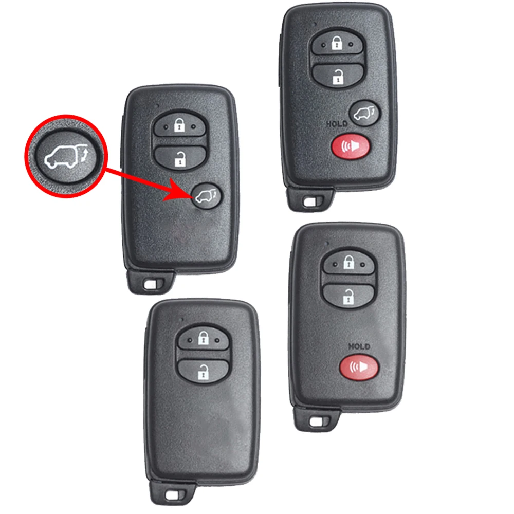 

Keyecu HYQ14AAB чехол для автомобильного ключа с дистанционным управлением чехол 2 3 4 кнопки для Toyota Prius Land Cruiser