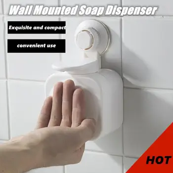 

NEW Wall Mount Liquid Soap Dispenser Detergent Shampoo Double Bathroom Accessories Hand Kitchen ABS PVC Soap Bottle No Drilling
