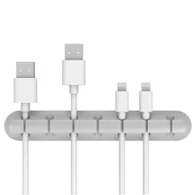 Силиконовый Настольный Кабельный органайзер Кабельный Держатель Зажимы шнур провода управление для usb зарядный кабель для мыши шнур питания ПК офис дома JA55