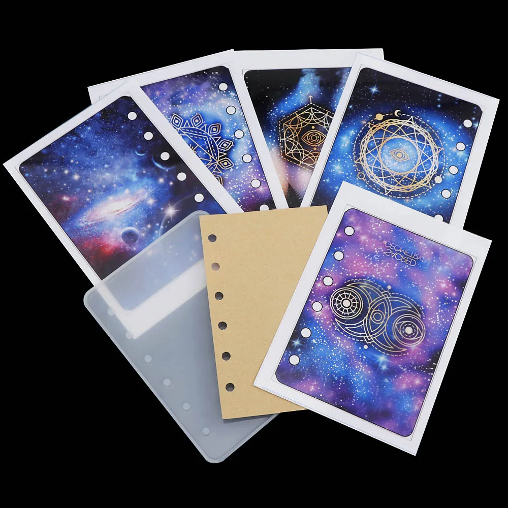 

Handmade A7 Notebook Silicone Mold Universe Transparent Material Filling DIY Resin Book Mold Epoxy Silicone Mold