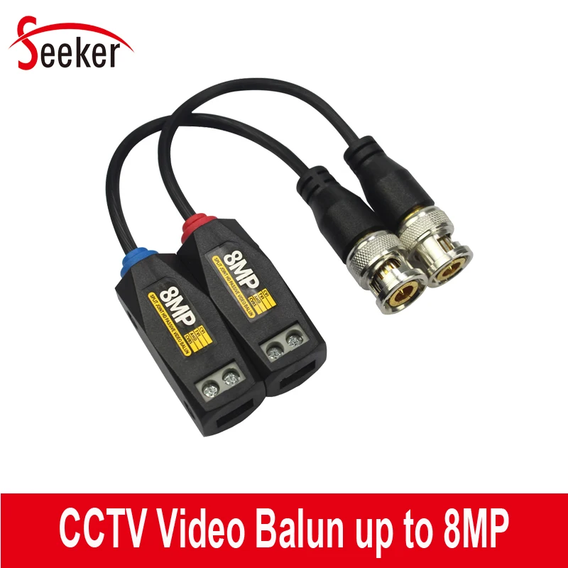 

50pairs/lot Real HD Twisted BNC Video Balun 4K 8MP Transceivers UTP Passive Cat5 Cable Balun for Security Cameras