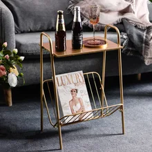 Table basse pliante en fer forgé, Style nordique de luxe, Design créatif moderne, petite Table d'appoint pour chambre à coucher, bureau, salon