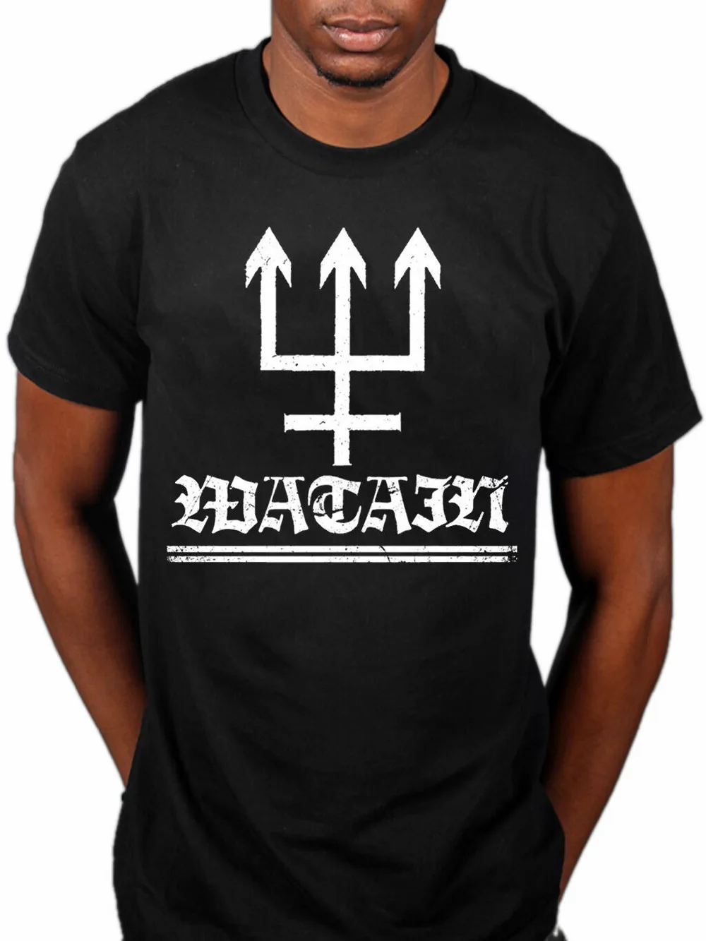Официальная футболка с логотипом &quotватаин&quot хлопковая надписью &quotSwedish Black Metal