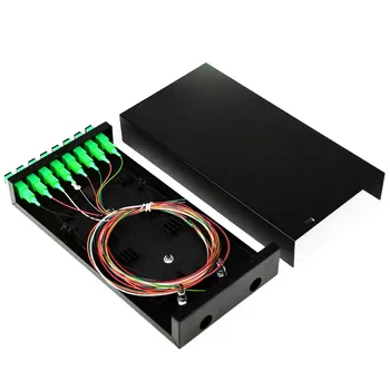 

Fiber optic terminal box 8 core Desktop Type SC APC with adapter pigtail 8 Ports CATV Fiber optical Patch Panel