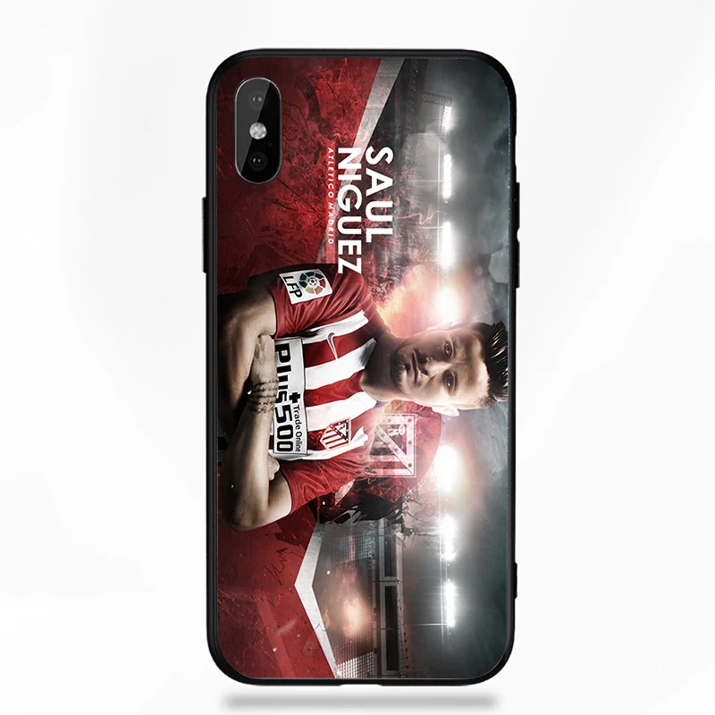 Чехол для телефона Saul для iphone, чехол Atletico Madrid FC DIY, черный мягкий чехол из ТПУ для iphone 11Pro X XR XS MAX 7 8 7plus 6 6S 5S SE 5