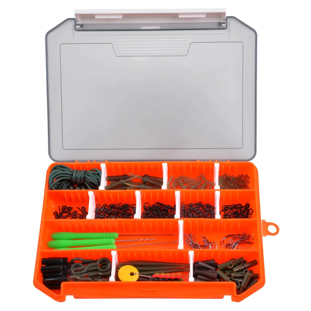 259Pcs Carp Fishing Tackle Set Matte Quick change swivels Snap Anti Tangle  Sleeve Carp Lead clips Chod Rig Connector Accessories