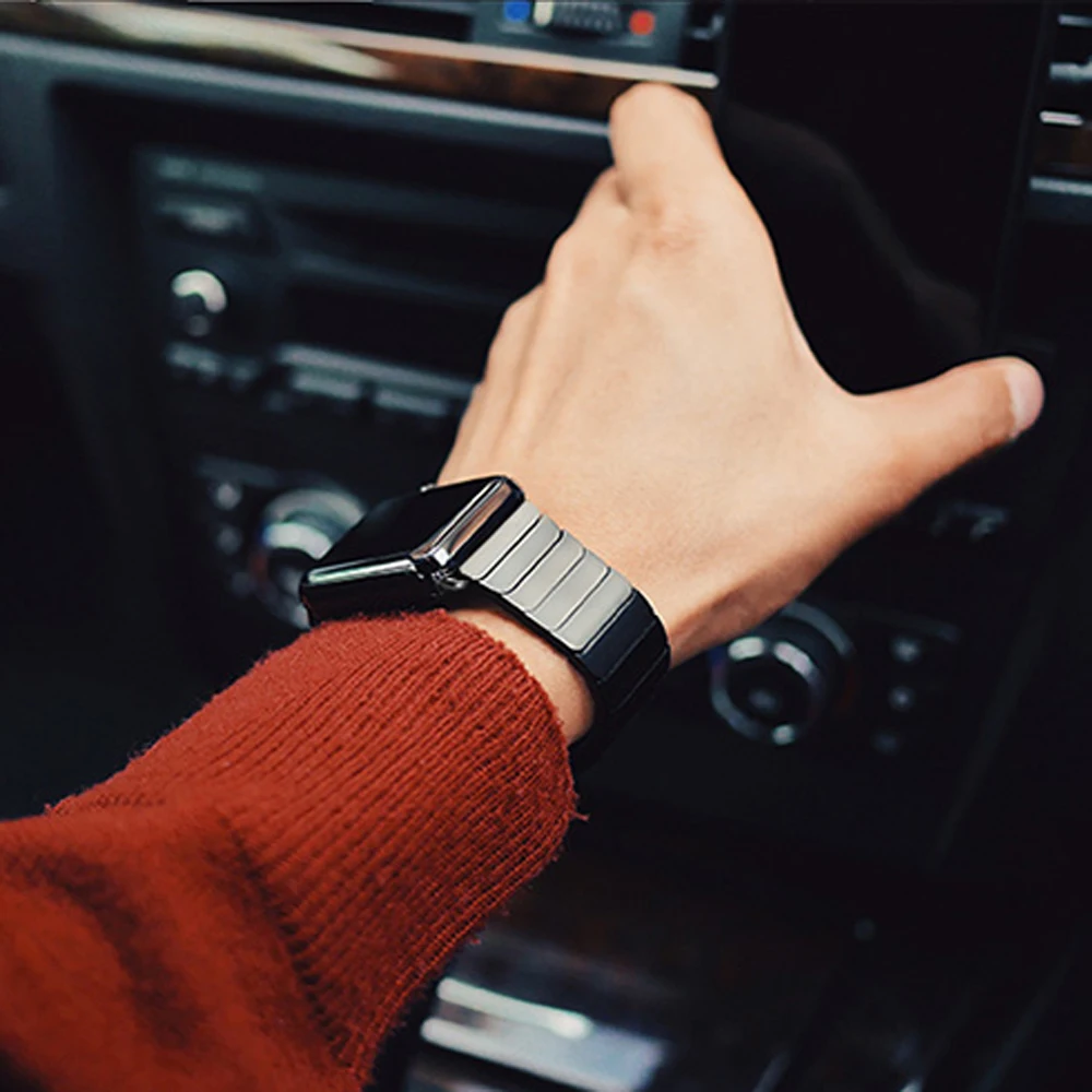 Ceramic Strap for Apple Watch Band 44mm 42mm 38mm 40mm Accessories Stainless steel buckle belt bracelet iWatch series 6 5 se 4 3