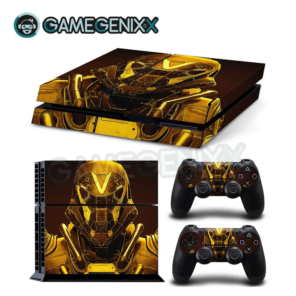 Виниловая самоклеящаяся пленка GAMEGENIXX для консоли PS4 и 2 контроллера-Гимн