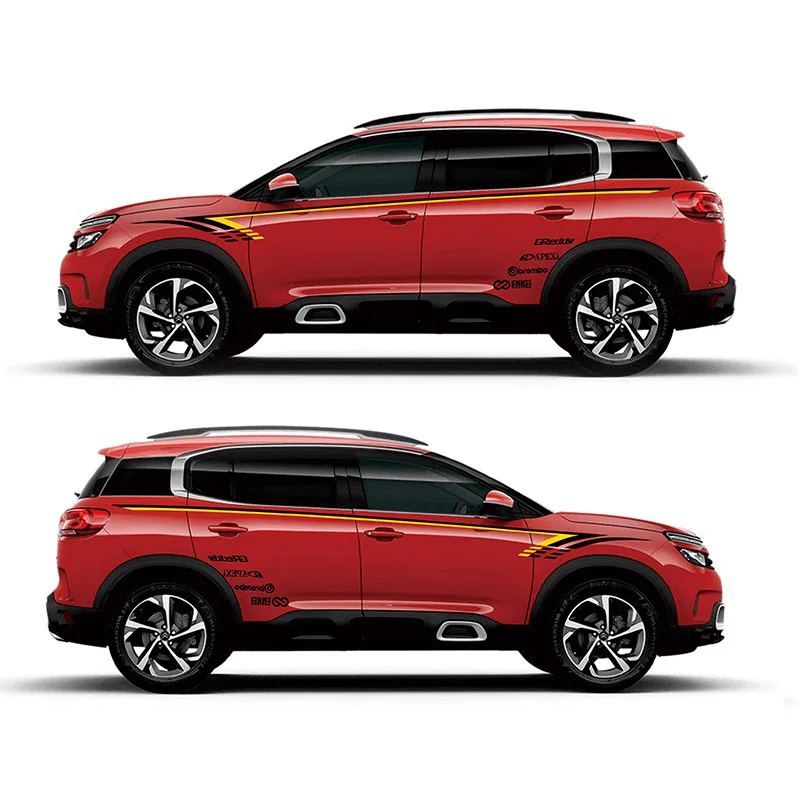 sport car sticker For Citroen C5 AIRCROSS Mark Levinson Exterior Side door Decal Car Vinyl Film 1 Pair