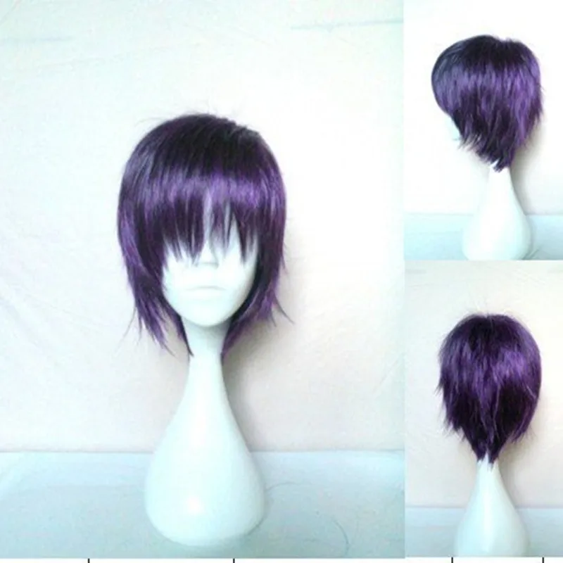 HAIRJOY синтетические волосы Noragami Yato фиолетовый парик для косплея короткие прямые парики термостойкие 6 цветов